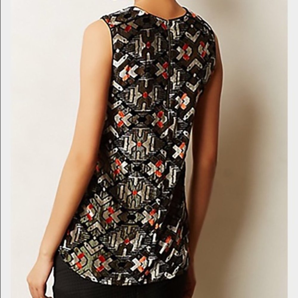 Anthro Meadow Rue Metallic Velvet Tank - Picture 9 of 11